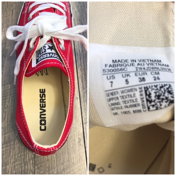 NWT Converse Ctas Dainty OX Varsity Red W AUTHENTI - Picture 8 of 8